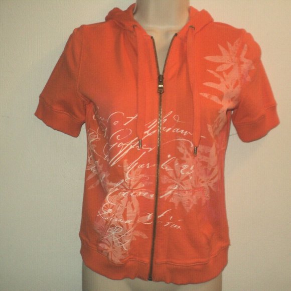 LRL Lauren Jeans Co Size Petite Hoodie Orange - Picture 1 of 3